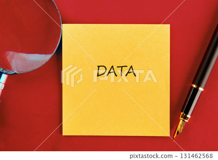 Concept word DATA. For direction of business strategy success concept 131462568