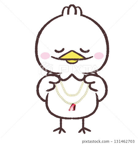 一隻白鳥與一條項鍊相配的插圖 一隻白鳥與一條項鍊相配的插圖 131462703