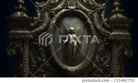 Angel in a Gothic sculptural frame 131462755
