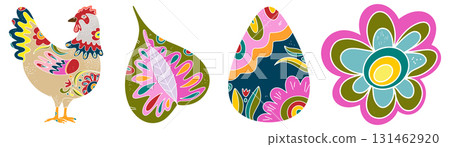 colorful birds on white background 131462920