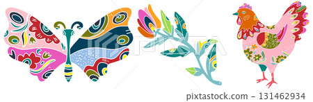colorful birds on the tree colorful birds on the tree 131462934
