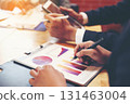 Business Team Analyzing. Collaboration and Strategy Planning. 131463004