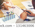 Business Team Analyzing Investment Data. Growth and Investment Strategy Meeting 131463006