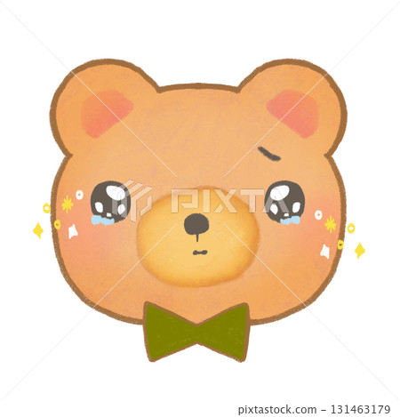一隻水汪汪的眼睛的熊的插圖 131463179