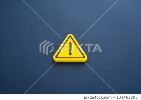 Yellow attention sign. Warning, danger, and caution in daily life and business. Useful for safety, risk management, workplace security, regulations, education, and industrial protection. 131463203