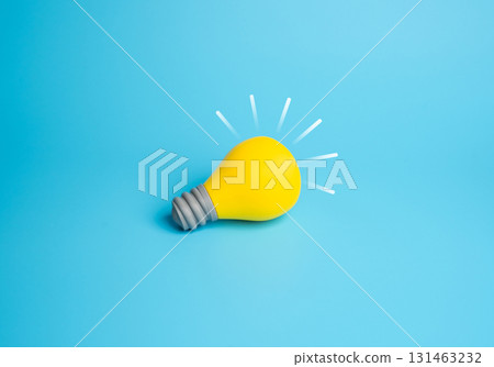 Light bulb idea. Minimalism. Creativity, innovation, startup vision, problem solving, education, design concepts, and personal productivity strategies. 131463232
