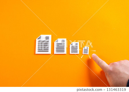 Reducing bureaucracy. Simplifying paperwork or required documents. Useful for business administration, legal compliance, government reforms, corporate efficiency and digital solutions. Reducing bureaucracy. Simplifying paperwork or required documents. Useful for business administration, legal compliance, government reforms, corporate efficiency and digital solutions. 131463319