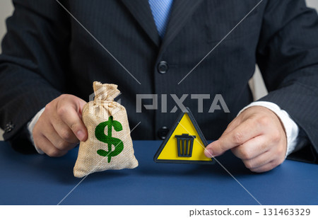 Funding waste disposal and recycling. Allocate funds for waste removal in the city. The waste problem and a profitable waste business. Useful for green economy, urban ecology, and policy reports. 131463329