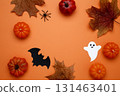 Halloween decoration pumpkins bats ghosts spooky festive atmosphere 131463401