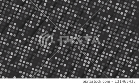 A gray dotted background with 3d stripe. Sriped and dotted dark grey backdrop. 131463433