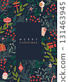 Christmas vector illustration frame background 131463945