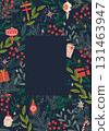 Christmas vector illustration frame background 131463947