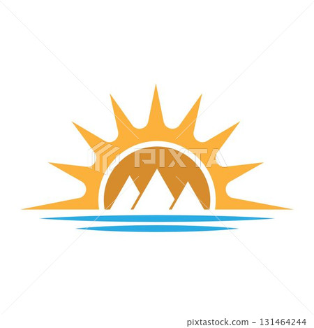 Sun logo icon illustration 131464244