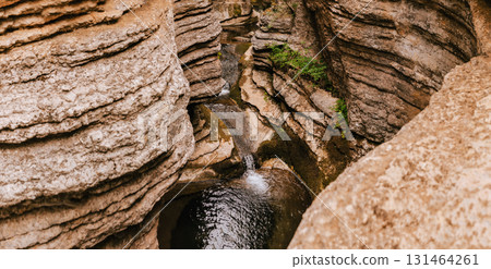 Panorama of Rosomaca Pots Canyon in Balkan Mountains 131464261