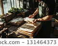Craftsman wraps food in eco-friendly wax paper 131464373