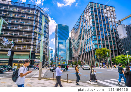 Tokyo cityscape, Japan, September 24th. View of Nihonbashi intersection and other areas. 131464416