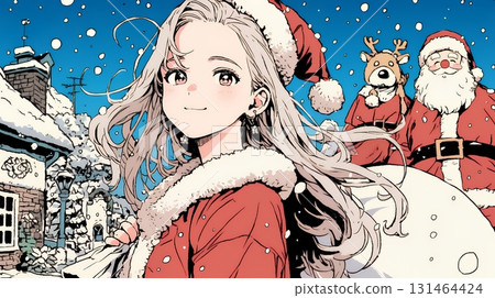 女聖誕老人（聖誕老人角色扮演者） 131464424