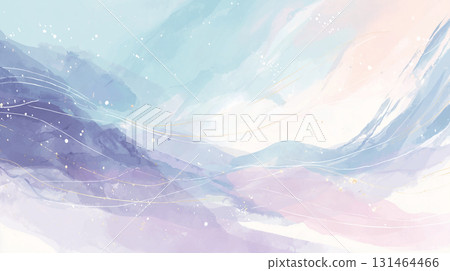 Watercolor style pastel color soft wave abstract background 131464466