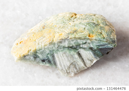 sample of raw trass chernomorite rock on white 131464476