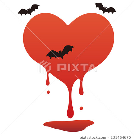Horror heart illustrations, spooky heart images 131464670