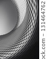 Futuristic geometric abstraction in a minimalist style. Vertical black and white photo 131464762