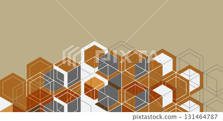 Background from cubes and lines. Linear geometric drawing. Abstraction,Vector illustration. Background from cubes and lines. Linear geometric drawing. Abstraction,Vector illustration. 131464787