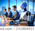 AI robot working in the office 131464911