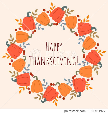 Happy Thanksgiving greeting card Happy Thanksgiving greeting card 131464927