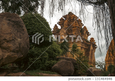 Building of Po Nagar is a Cham temple tower in Nha Trang, Vietnam 131464946