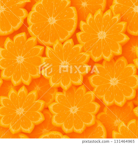 橙片切成花卉圖案 131464965