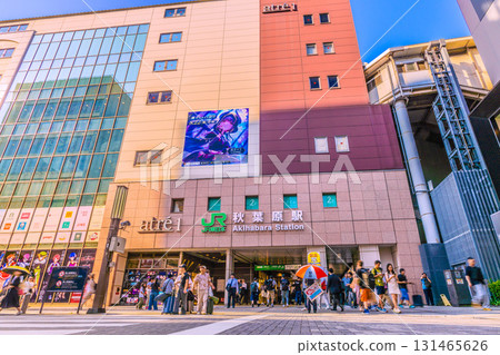 Tokyo cityscape, Japan September 17th... The intense heat continues... Akihabara is bustling with young people and foreign tourists 131465626