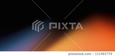Grainy gradient background, dark blue purple orange black abstract noisy texture poster backdrop banner header cover design 131465774