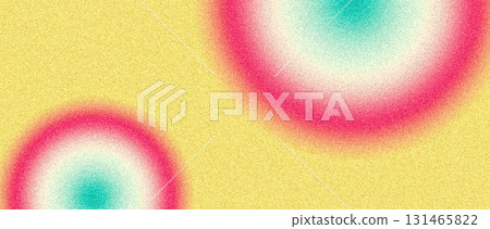 Retro grainy background, abstract noise texture poster design yellow pink blue banner cover header backdrop 131465822