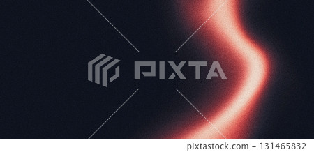 Abstract red orange black grainy background design with glowing color gradient shape on dark noise texture backdrop, banner header cover poster design, copy space 131465832