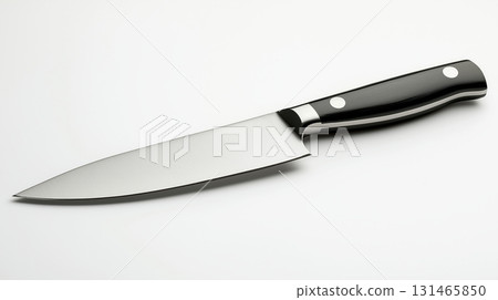 Professional chef knife on white background for culinary use Professional chef knife on white background for culinary use 131465850
