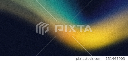 Yellow blue abstract blurred gradient shape, black grainy background, noise texture banner backdrop design, copy space Yellow blue abstract blurred gradient shape, black grainy background, noise texture banner backdrop design, copy space 131465903