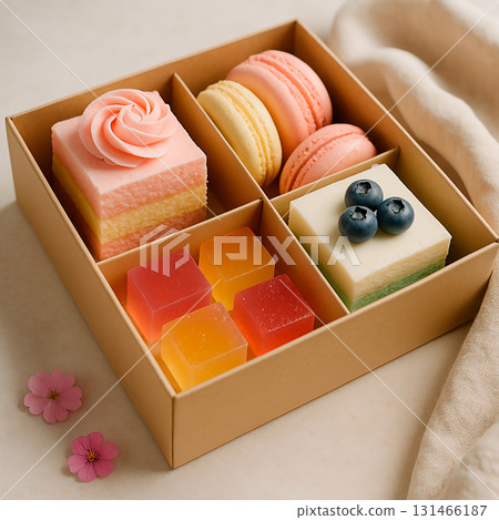 Gift box assortment of sweets Gift box assortment of sweets 131466187