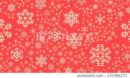 Christmas background or card with geometric snowflakes falling for invitation or xmas holiday greetings Christmas background or card with geometric snowflakes falling for invitation or xmas holiday greetings 131466271