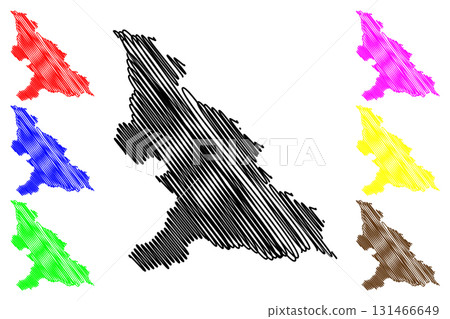 Haut-Mbomou Prefecture (Prefectures of the Central African Republic, CAR) map vector illustration, scribble sketch Haut Mbomou map 131466649