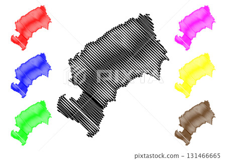 Grad Zagreb (Counties of Croatia, Republic of Croatia) map vector illustration, scribble sketch City of Zagreb map Grad Zagreb (Counties of Croatia, Republic of Croatia) map vector illustration, scribble sketch City of Zagreb map 131466665