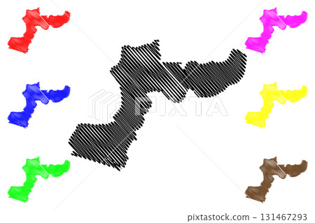 Margibi County (Counties of Liberia, Republic of Liberia) map vector illustration, scribble sketch Margibi map 131467293