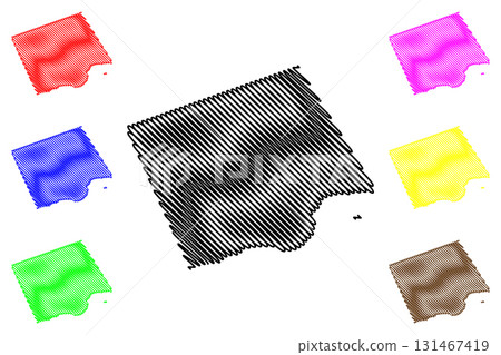 Dhofar Governorate (Sultanate of Oman, Governorates of Oman) map vector illustration, scribble sketch Dhofar map Dhofar Governorate (Sultanate of Oman, Governorates of Oman) map vector illustration, scribble sketch Dhofar map 131467419