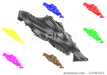Muscat Governorate (Sultanate of Oman, Governorates of Oman) map vector illustration, scribble sketch Muscat map 131467421
