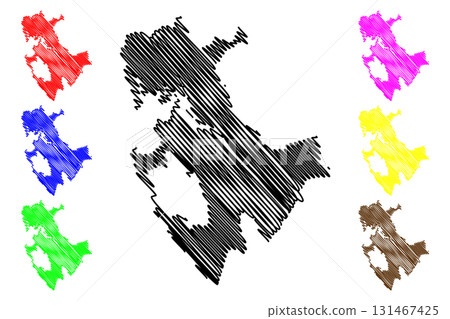 Darien Province (Republic of Panama, Provinces of Panama) map vector illustration, scribble sketch Darien map Darien Province (Republic of Panama, Provinces of Panama) map vector illustration, scribble sketch Darien map 131467425