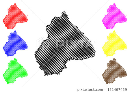 Los Santos Province (Republic of Panama, Provinces of Panama) map vector illustration, scribble sketch Los Santos map 131467439