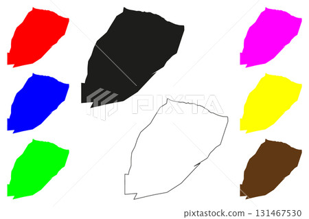 Zliten city (State of Libya) map vector illustration, scribble sketch Zliten map 131467530