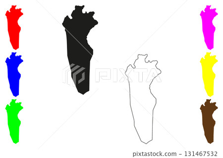 Antsiranana city (Republic of Madagascar) map vector illustration, scribble sketch Antsiranana map 131467532