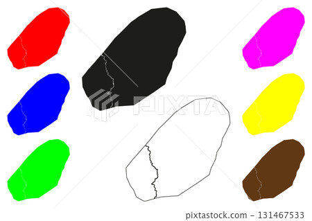 Fianarantsoa city (Republic of Madagascar) map vector illustration, scribble sketch Fianarantsoa map 131467533