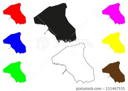 Toliara city (Republic of Madagascar) map vector illustration, scribble sketch Toliary or Tulear map 131467535