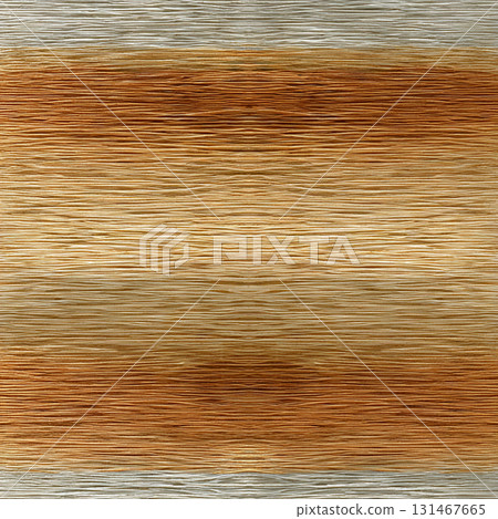 Textured pattern featuring gradient of warm tones, resembling woven mat with sun faded effect, creating natural and rustic appearance 131467665